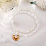 Pearl Shell Pendant Anklet Women Creative Design Girls Party Gift