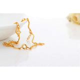 Yellow Wave Charms Anklet Bracelet Beach Foot Jewelry Women Girls