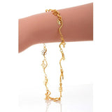 Yellow Wave Charms Anklet Bracelet Beach Foot Jewelry Women Girls
