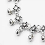 Tassel Hollow Carved Alloy Anklet for Women