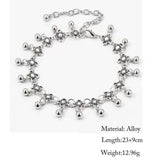 Tassel Hollow Carved Alloy Anklet for Women
