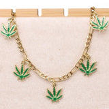 Maple Leaf Charm Anklet Foot Jewelry for Women