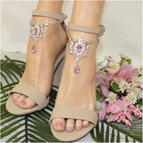 Bohemian Pink Drop Pendant Foot Chain Anklet