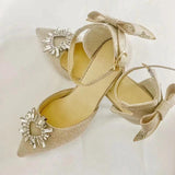 Heart Shape Rhinestones Shoe Buckles Crystal Decorations
