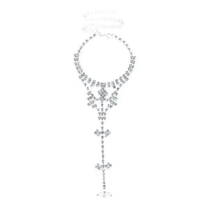 MIQIAO Crystal Toe Ring Chains Beach Sandal Accessories Ankle Bracelet Anklets