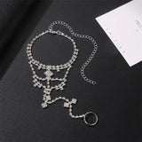 MIQIAO Crystal Toe Ring Chains Beach Sandal Accessories Ankle Bracelet Anklets