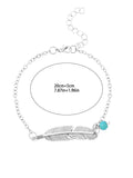 Feather Anklet Retro Folk Hollow Leaf Anklet Beach Jewelry Women