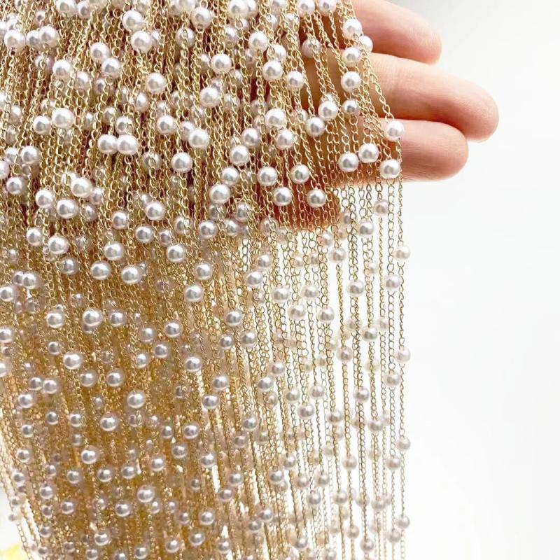 2 Yard Long Copper Clip Bead Chain Bracelet Anklet Headwear Material