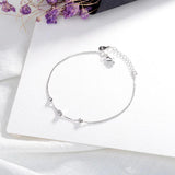 Tibetan Silver Bead Ball Square Foot Ankle Bracelet for Women