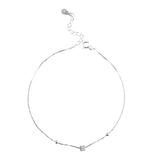Tibetan Silver Bead Ball Square Foot Ankle Bracelet for Women
