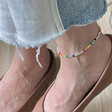Colorful Beads Anklet for Women Beach Party Jewelry