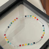 Colorful Beads Anklet for Women Beach Party Jewelry