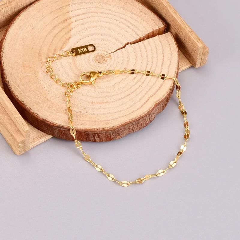 Rose Stainless Steel Fish Lips Chain Anklet Beach Foot Jewelry