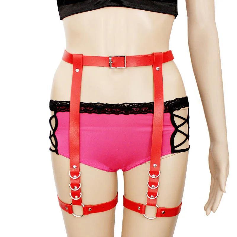 Harajuku Leather Goth Lingerie Garters Belt
