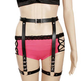 Harajuku Leather Goth Lingerie Garters Belt