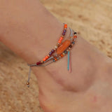 Bohemian Bead Braided Anklet Set for Women