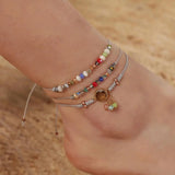 Bohemian Bead Braided Anklet Set for Women