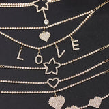 Crystal Tennis Chain Anklet Bling Heart Foot Jewelry