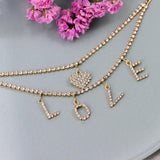 Crystal Tennis Chain Anklet Bling Heart Foot Jewelry