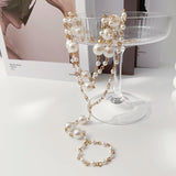 Pearl Chain Anklet Bracelet for Women Wedding Bridal Ankle Y2K