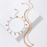 Boho Colorful Tassel Anklet Set for Women Party Jewelry