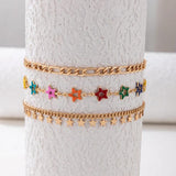 Boho Colorful Tassel Anklet Set for Women Party Jewelry