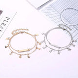 Women's American Beach Footwear Pentagram Anklet
