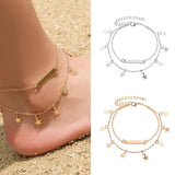 Women's American Beach Footwear Pentagram Anklet