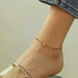 Flower Charm Anklets Stainless Steel Jewelry for Women
