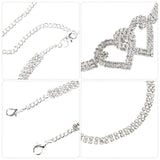 Heart Anklet Bracelet Set Summer Foot Jewelry