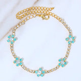 Colorful Flowers Anklets Bracelet for Women