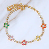 Colorful Flowers Anklets Bracelet for Women