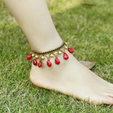 Bohemian Semi-precious Stones Beach Wind Anklet