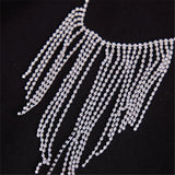 Rhinestone Anklet Tassels Foot Chain Jewelry for Women