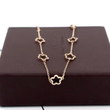 Hollow Flower Anklet Titanium Stainless Steel Inlaid Natural Shells