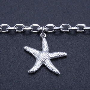 Starfish Charm Stainless Steel Anklet Vintage Jewelry