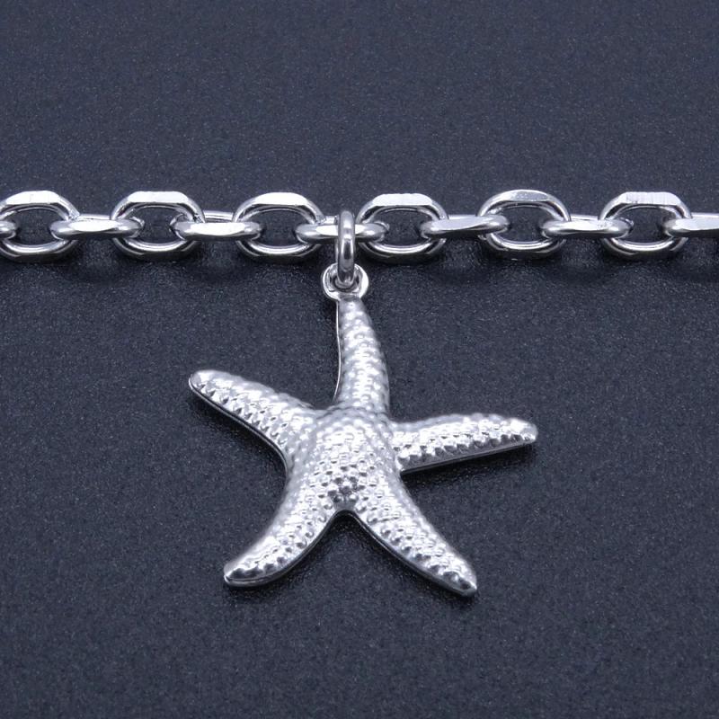 Starfish Charm Stainless Steel Anklet Vintage Jewelry