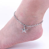Starfish Charm Stainless Steel Anklet Vintage Jewelry