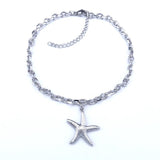 Starfish Charm Stainless Steel Anklet Vintage Jewelry
