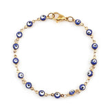 18k Plated Evil Eye Anklet Bracelet Jewelry for Women Men
