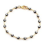 18k Plated Evil Eye Anklet Bracelet Jewelry for Women Men