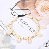 Vintage Leather Shell Anklets for Women