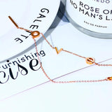 LOVE Letter Anklet 18KGP Rose Stainless Steel Charm Jewelry