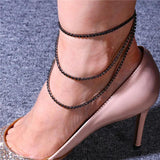Crystal Anklet Bracelet High Heel Decor Bijoux Femme Foot Jewelry