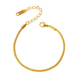 Summer Style Sparkling Stainless Steel Plated Anklet
