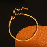 Summer Style Sparkling Stainless Steel Plated Anklet