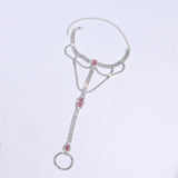 Sparkling Crystal Ankle Chain
