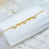 316L Stainless Steel Heart Love Charm Anklets For Women Girl Leg Chain