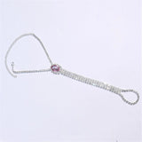 Summer Beach Rhinestone Ankle Chain Crystal Claw Jewelry