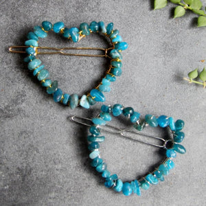 Bohemian Heart Crystal Hair Clip Ethnic Style Anniversary Party Jewelry